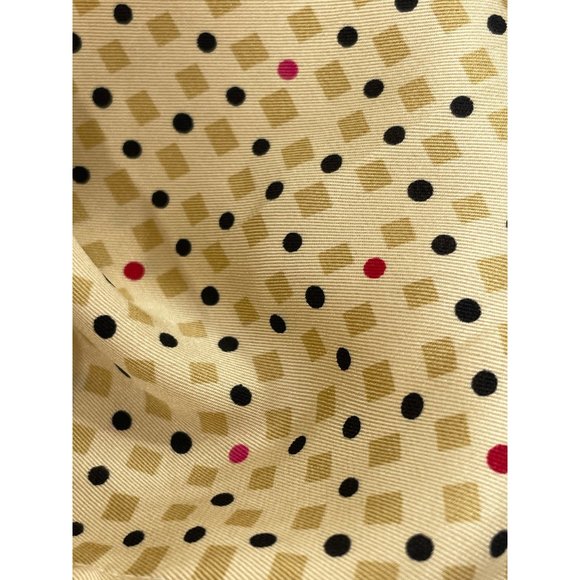 0649A- Philosophy Women’s Button Down Shirt Point Collar S Gold Black Red Dots - Picture 12 of 12